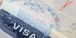 imagem de um visto americano